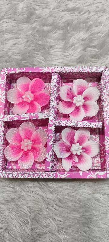 Shine Flower Candle 4 Pc