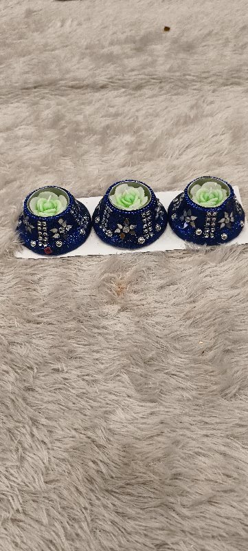 Royal Blue Candle 3 Pc